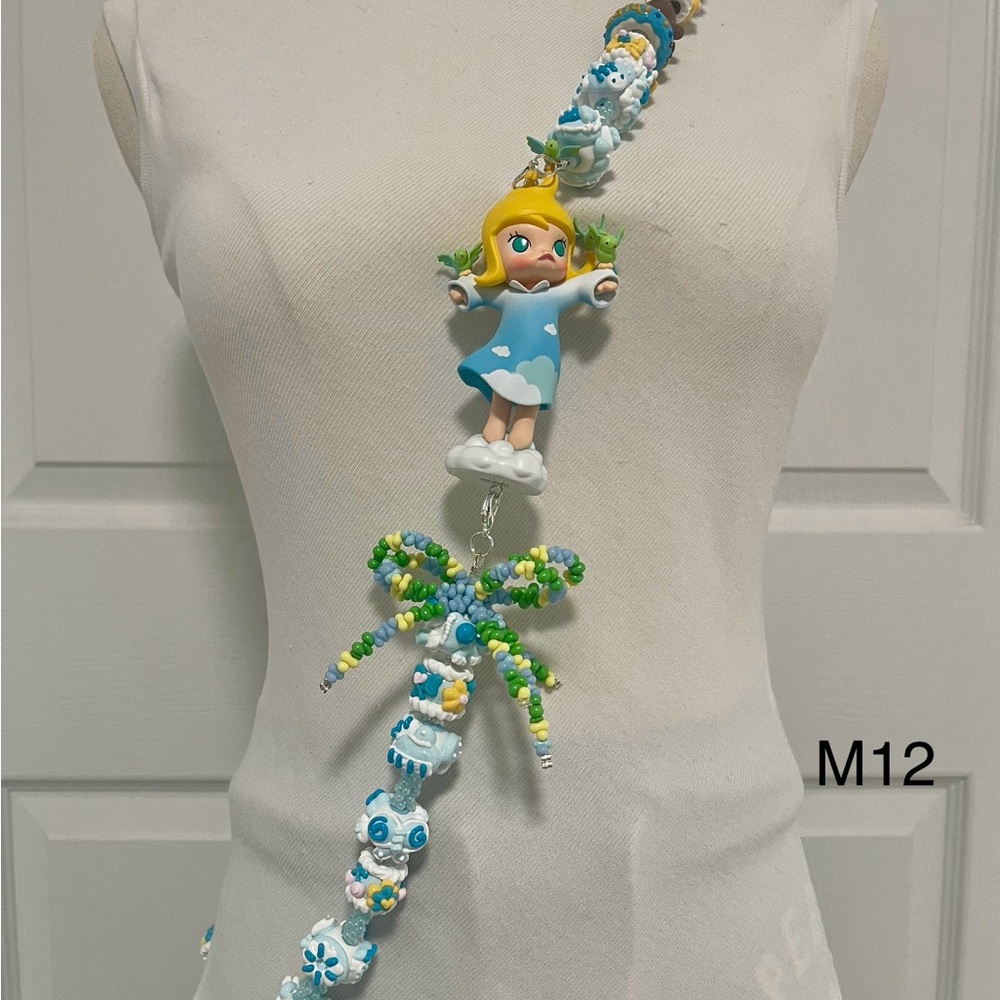 Handmade Crossbody Phone Strap with Figure Toy adjustable for Phone Lanyard,Bag